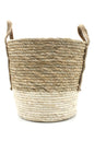 Maceta Red Arenal Blanca 27×25 cm de Mimbre