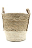 Maceta Red Arenal Blanca 27×25 cm de Mimbre