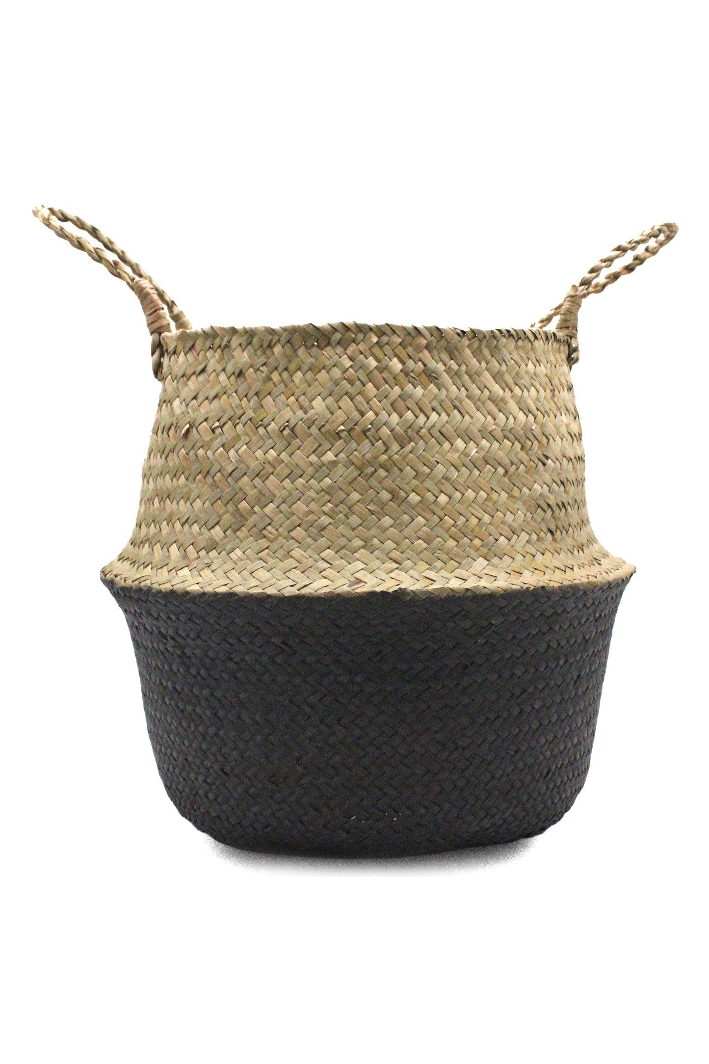 Cesto Córcega Natural/Negro 36×36 cm de Mimbre