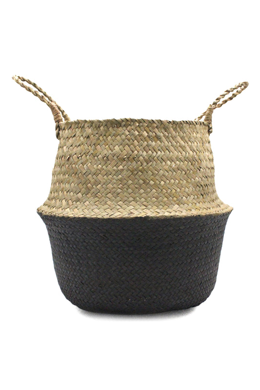 Cesto Córcega Natural/Negro 36×36 cm de Mimbre