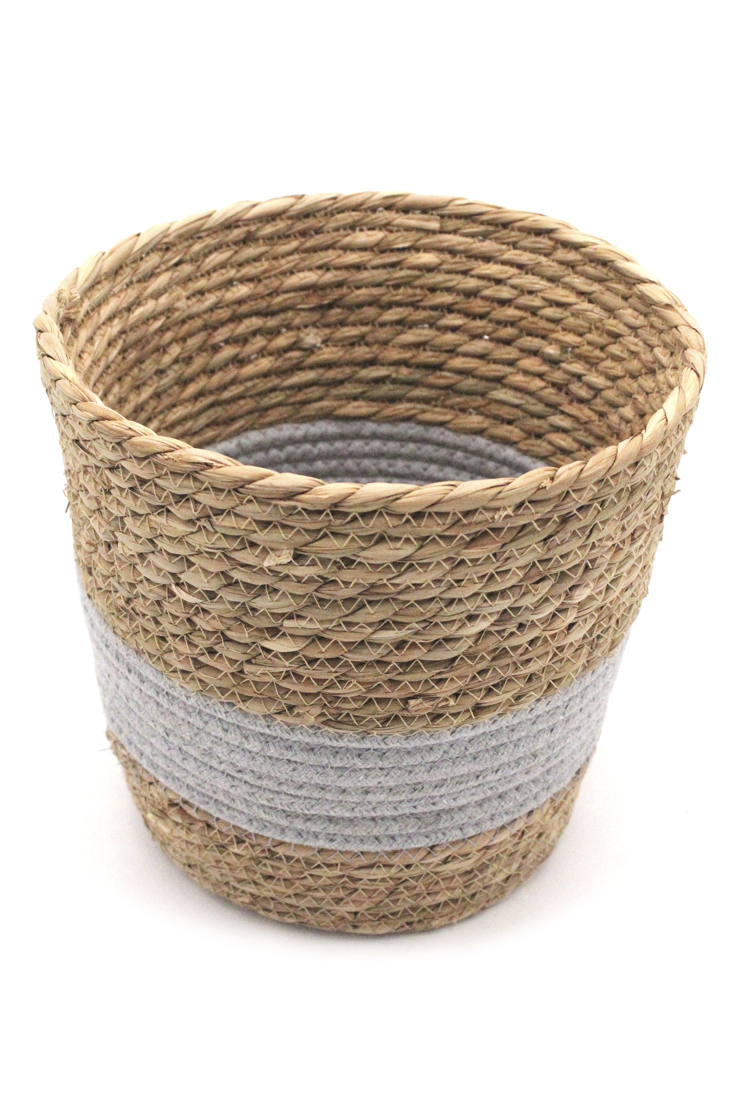 Maceta Red Cabrera Gris 22x23 cm de mimbre