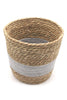 Maceta Red Cabrera Gris 22x23 cm de mimbre