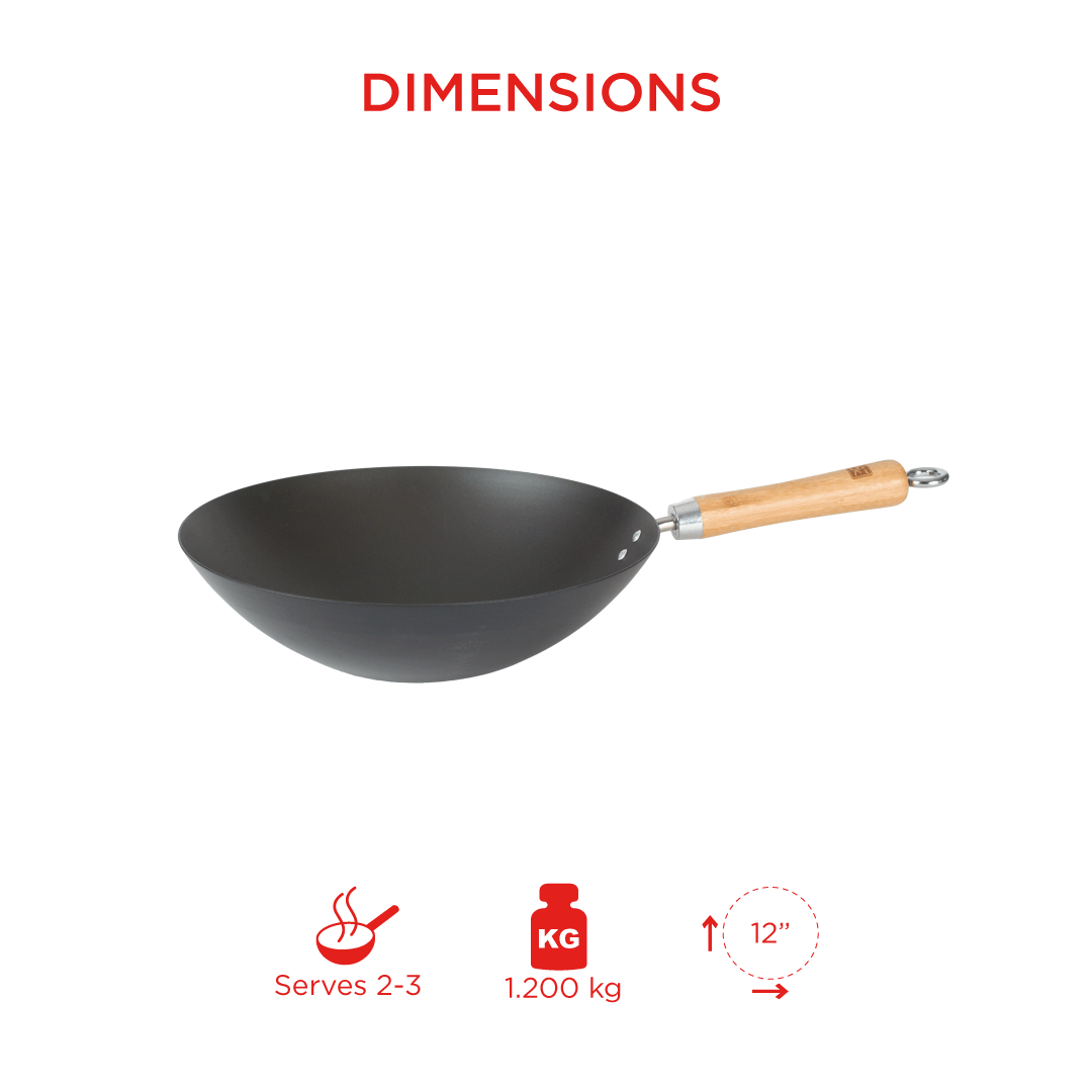 Wok Pre-Curado School of Wok 30 cm – Dexam Reino Unido