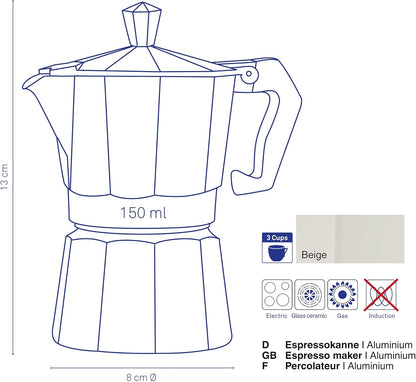 Cafetera Italia 6 Tazas – Kela Alemania