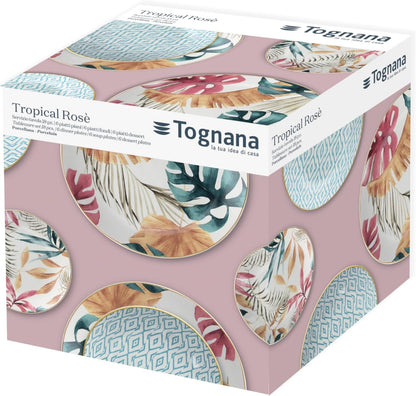 Vajilla Tropical 18 Piezas – Porcelana – Tognana Diseño Italiano
