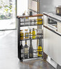 Carro de Cocina 3628 Tower – Negro 80.5×47.5×13 cm – Acero + Madera