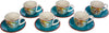 Tazas de Café con Plato Jungl – Set 6 Piezas – Porcelana – Tognana Diseño Tropical Italiano