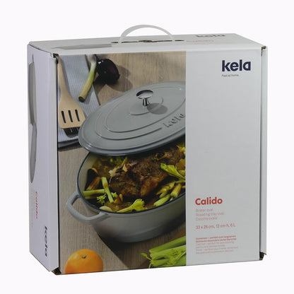 Cazuela Calido Oval con Tapa 33 × 26 cm – Kela Alemania