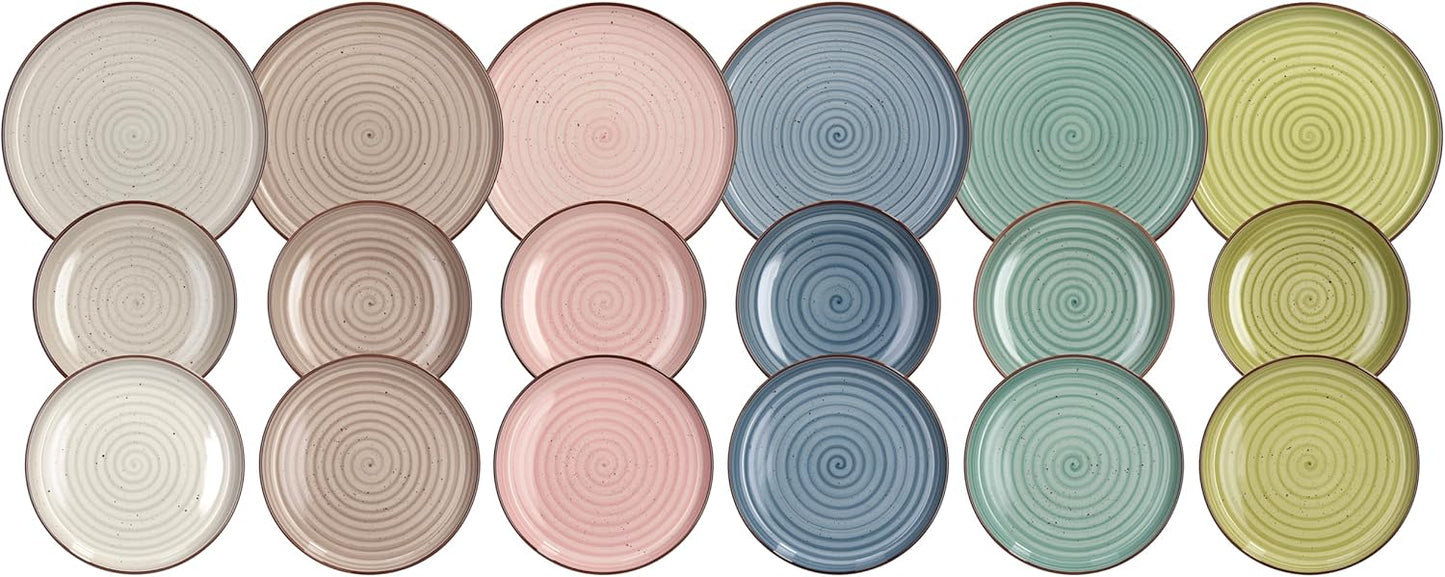 Vajilla Urban Pastel 18 Piezas – Stoneware – Tognana Diseño Italiano