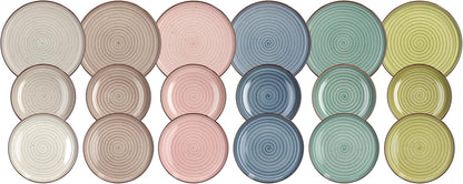 Vajilla Urban Pastel 18 Piezas – Stoneware – Tognana Diseño Italiano
