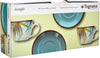Tazas de Café con Plato Jungl – Set 6 Piezas – Porcelana – Tognana Diseño Tropical Italiano