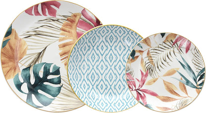 Vajilla Tropical 18 Piezas – Porcelana – Tognana Diseño Italiano