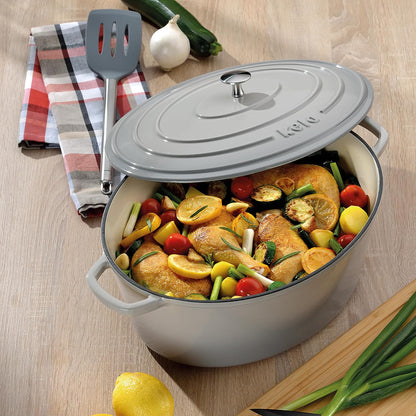 Cazuela Calido Oval con Tapa 33 × 26 cm – Kela Alemania