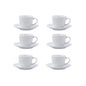 Taza de Café 9 cl Blanca en Porcelana – Set 6 Piezas | Elegancia Premium