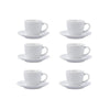 Taza de Café 9 cl Blanca en Porcelana – Set 6 Piezas | Elegancia Premium