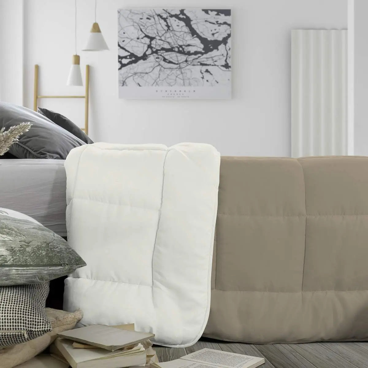 EDREDON NÓRDICO CALIFORNIA 350 BICOLOR BEIGE ICELANDS 250x270 cm