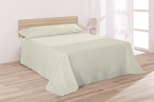 JUEGO SABANAS TELA 150 HILOS ELIA AMARILLO DON ALGODON 105 cm