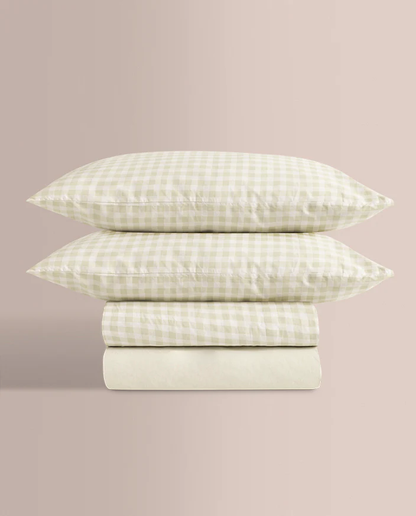 JUEGO SABANAS TELA 150 HILOS ELIA AMARILLO DON ALGODON 90 cm