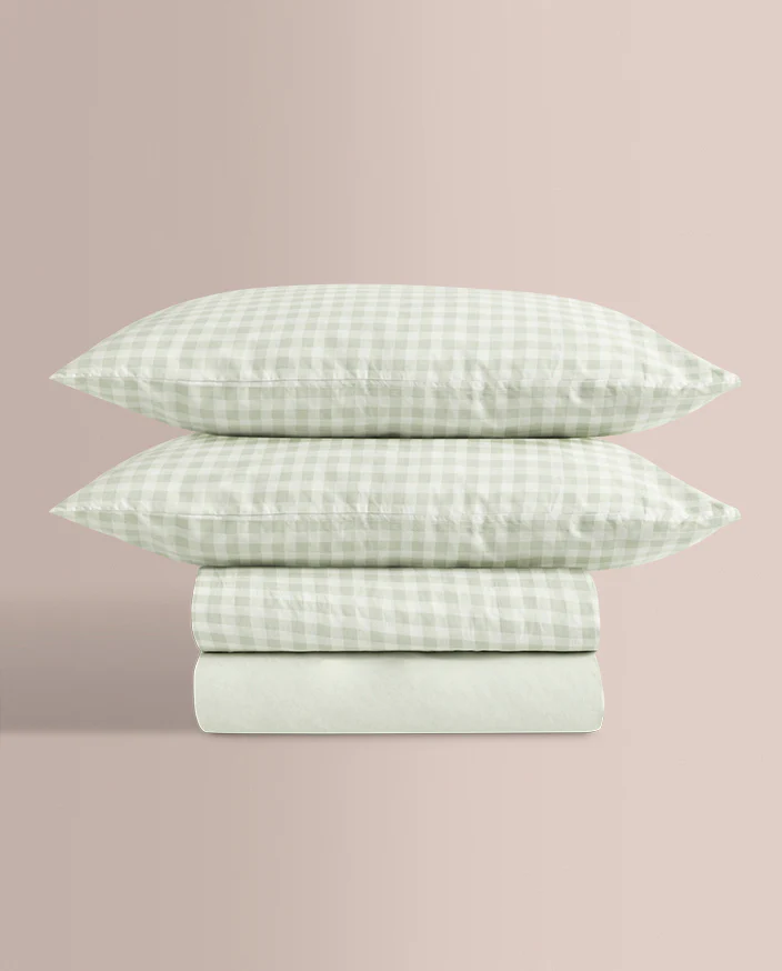 JUEGO SABANAS TELA 150 HILOS ELIA VERDE DON ALGODON 105 cm