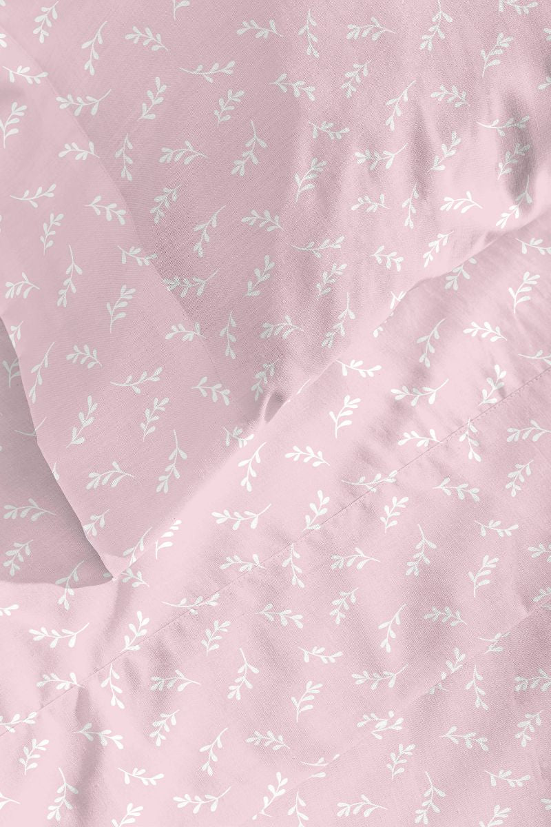 JUEGO SABANAS TELA 150 HILOS ZALE ROSA DON ALGODON 90 cm