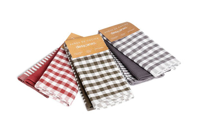 Pack 3 Paños de Cocina Algodón 50x70 – Gris Deskarao