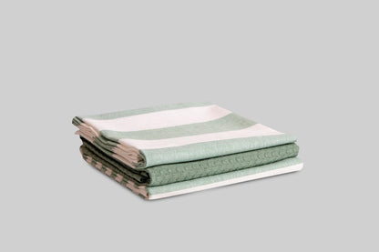 Pack 3 Paños de Cocina Algodón Lines 50x70 – Agua Marina Deskarao