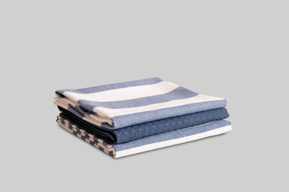 Pack 3 Paños de Cocina Algodón Lines 50x70 – Azul Deskarao
