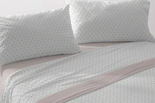 JUEGO DE SABANAS VELVELINA D10 NUDE BURRITO BLANCO 135 cm