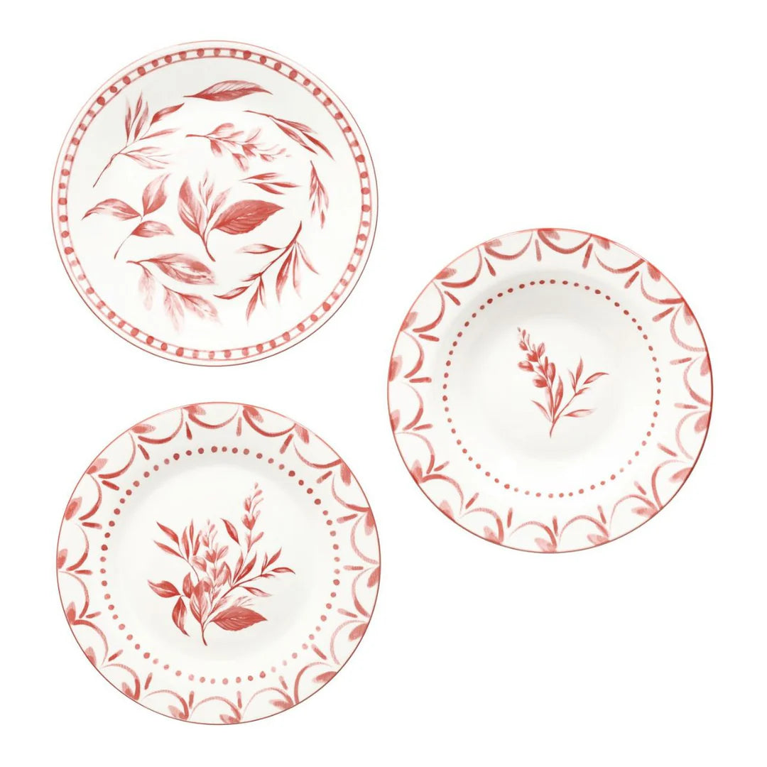 Vajilla Loira Coral 18 Piezas – Porcelana – Tognana Diseño Italiano