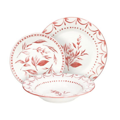 Vajilla Loira Coral 18 Piezas – Porcelana – Tognana Diseño Italiano