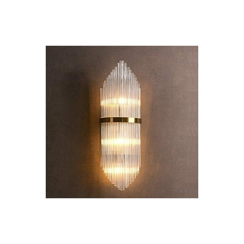 Aplique DOLHAN, Metal Dorado con Cristal