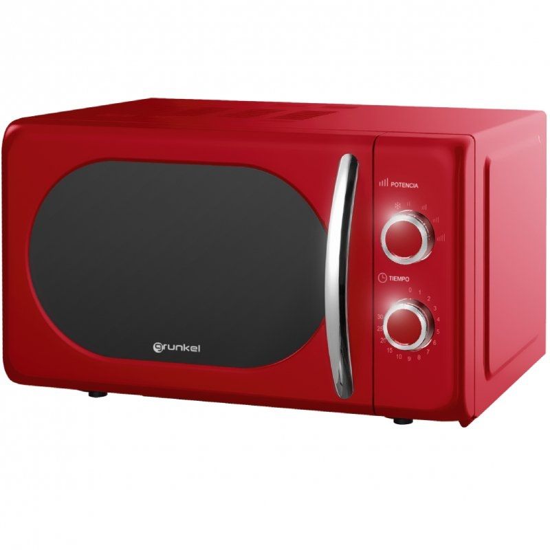 Microondas Grunkel Vintage MW-20ROJO | 700W | 20L | Rojo | 8 Programas Predefinidos