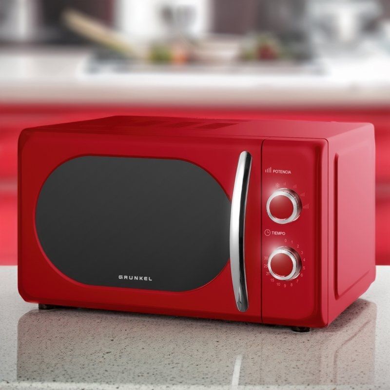 Microondas Grunkel Vintage MW-20ROJO | 700W | 20L | Rojo | 8 Programas Predefinidos