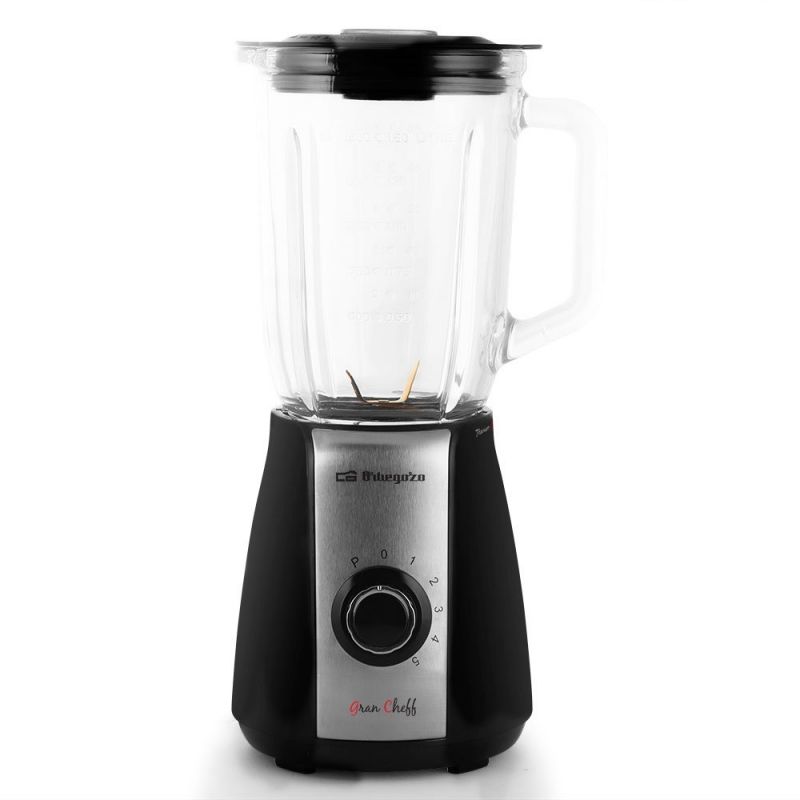 Batidora de Vaso Orbegozo BV 6575 - 600W, 5 Velocidades, 1.5L, Cuchillas de Titanio