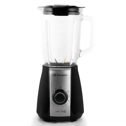 Batidora de Vaso Orbegozo BV 6575 - 600W, 5 Velocidades, 1.5L, Cuchillas de Titanio