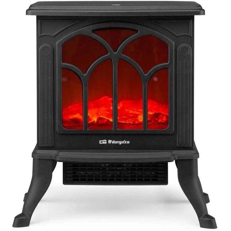 Chimenea Eléctrica Orbegozo CM 9020 1500W con Efecto Fuego Real