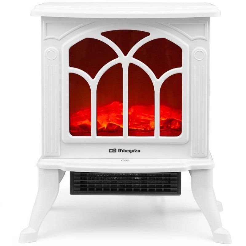Chimenea Eléctrica Orbegozo CM 9021 1500W con Efecto Fuego Real