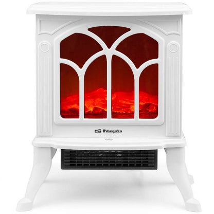 Chimenea Eléctrica Orbegozo CM 9021 1500W con Efecto Fuego Real