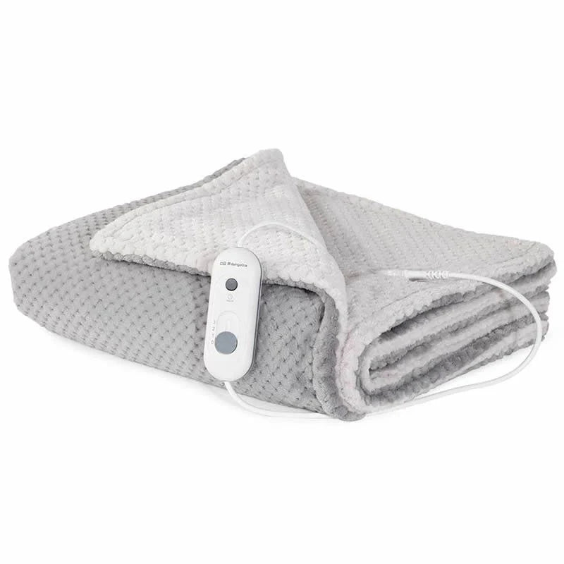 Manta Eléctrica Orbegozo MAH-1750 Gris y Blanca 120W con 3 Niveles de Temperatura