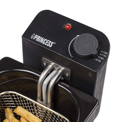 Freidora Princess Black Fryer 182727 2000W | Capacidad 3L | Zona Fría y Filtro de Seguridad