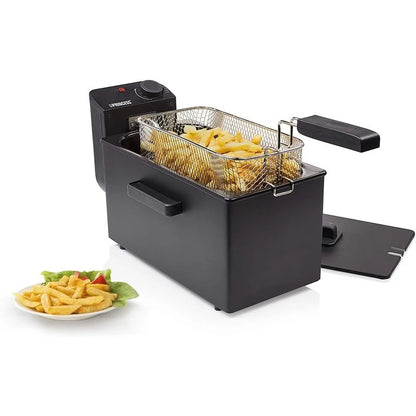 Freidora Princess Black Fryer 182727 2000W | Capacidad 3L | Zona Fría y Filtro de Seguridad