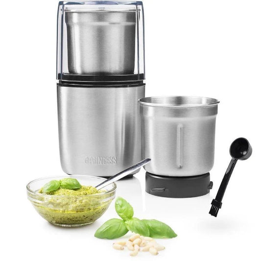 Picadora y Molinillo Princess 221040 – 2 en 1, 200W, 0.19L, Acero Inoxidable