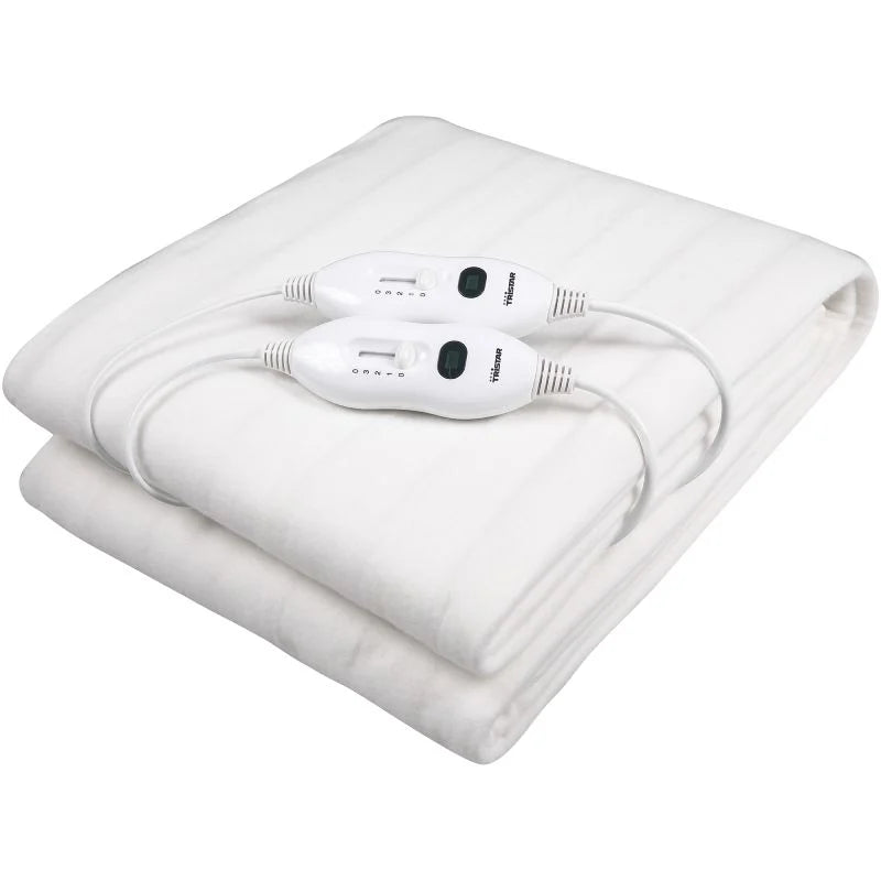 Manta Eléctrica Tristar BW-4752 Blanca 120W para 2 Personas con 2 Zonas de Calor