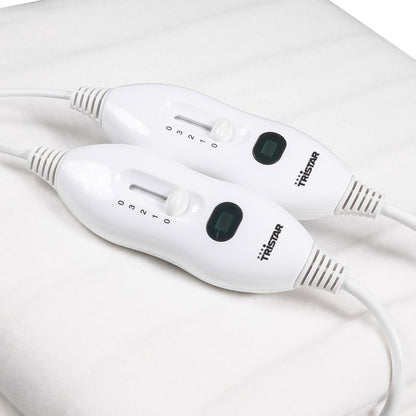 Manta Eléctrica Tristar BW-4752 Blanca 120W para 2 Personas con 2 Zonas de Calor