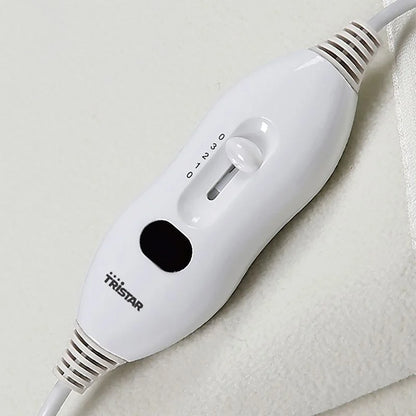 Manta Eléctrica Tristar BW-4753 Blanca 60W para Cama Individual