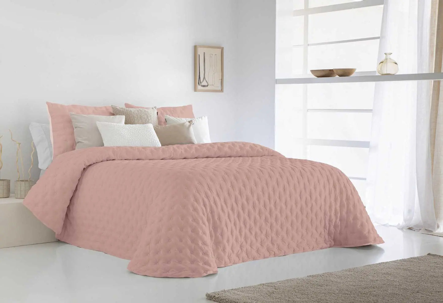EDREDON CONFORTER REVERSIBLE ANISA MALVA FUN&DECO 180x270 cm
