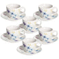 Tazas de Café con Plato Florenne – Set 6 piezas – Tognana Porcelana