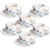 Tazas de Café con Plato Florenne – Set 6 piezas – Tognana Porcelana