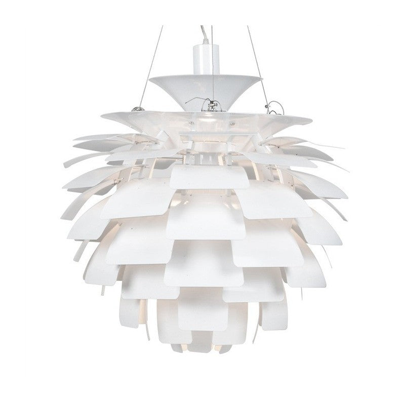 Lámpara ARTIC, aluminio, blanca, 70 cms. de diámetro