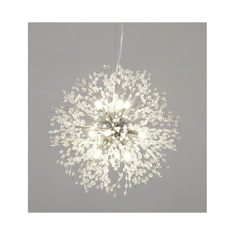 Lámpara FORNAX Colgante, Metal Cromado y Cristal 50 cm